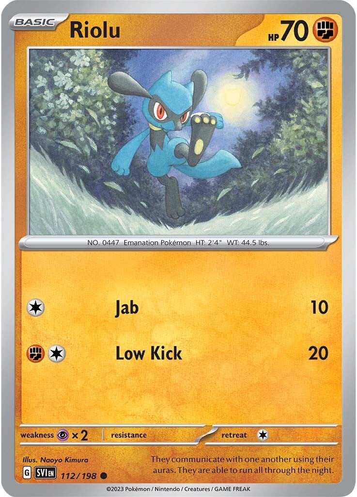 Riolu (112/198) [Scarlet & Violet: Base Set] Reverse Holofoil