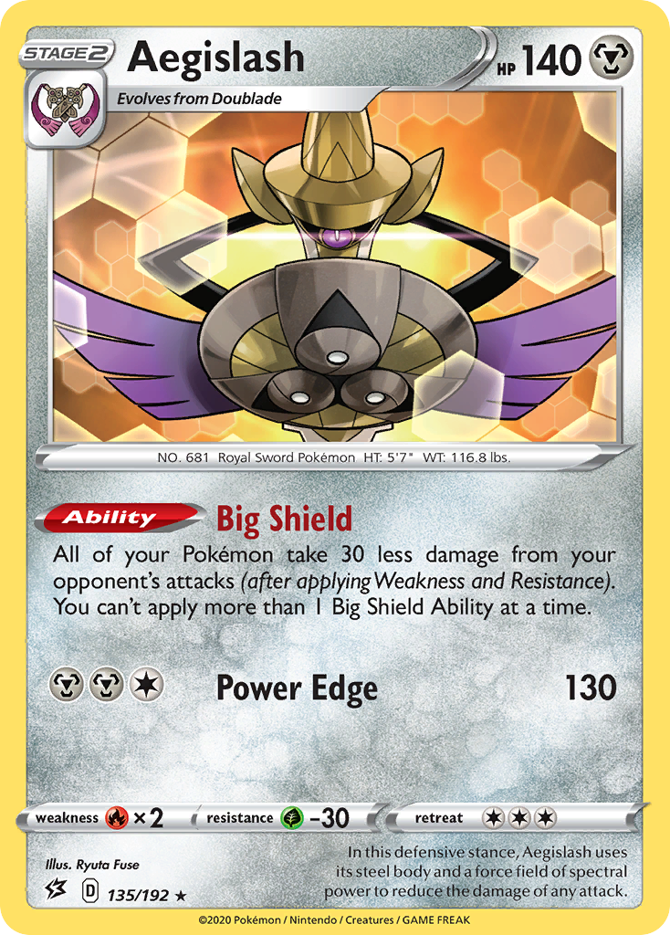 Aegislash (135/192) [Sword & Shield: Rebel Clash] Reverse Holofoil