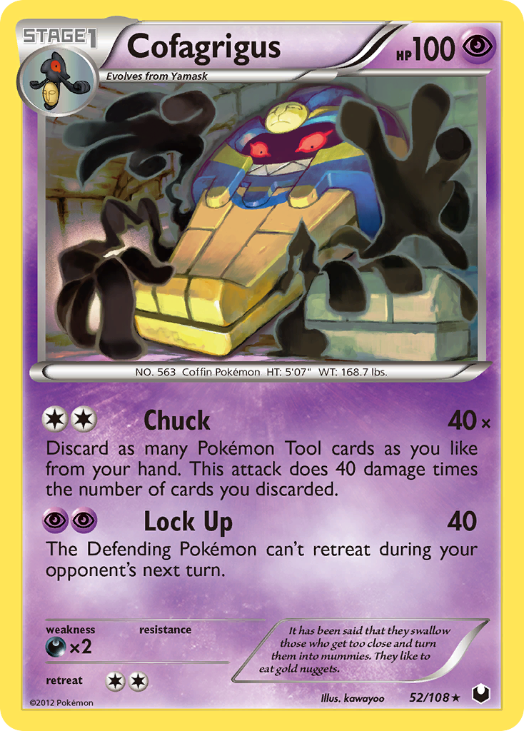 Cofagrigus (52/108) [Black & White: Dark Explorers] Reverse Holofoil