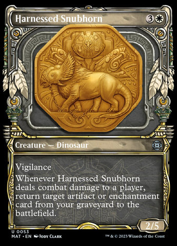 Harnessed Snubhorn (Showcase) [March of the Machine: The Aftermath] Foil