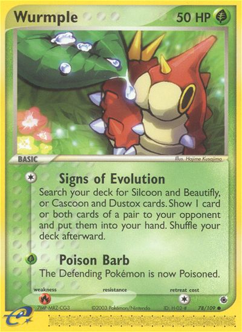 Wurmple (78/109) [EX: Ruby & Sapphire] Reverse Holofoil