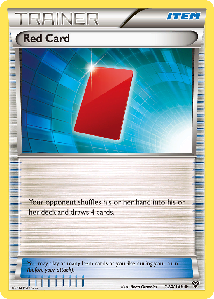 Red Card (124/146) [XY: Base Set] Reverse Holofoil