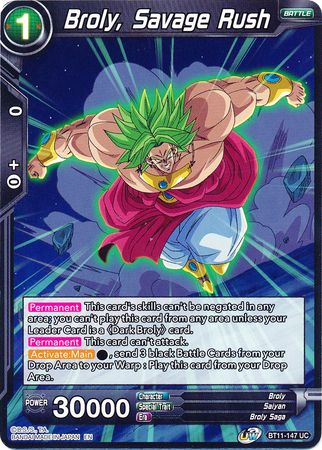 Broly, Savage Rush (BT11-147) [Vermilion Bloodline] Parallel Foil
