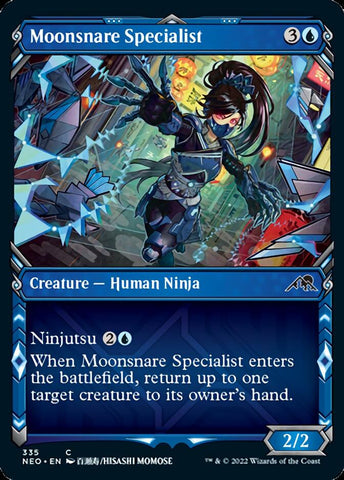 Moonsnare Specialist (Showcase Ninja) [Kamigawa: Neon Dynasty] Foil