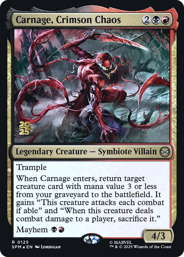 Carnage, Crimson Chaos [Wizards Play Network 2025] Foil