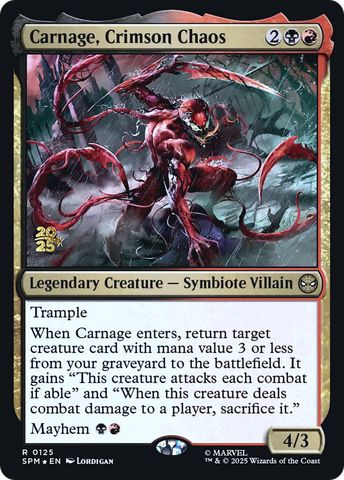 Carnage, Crimson Chaos [Wizards Play Network 2025] Foil