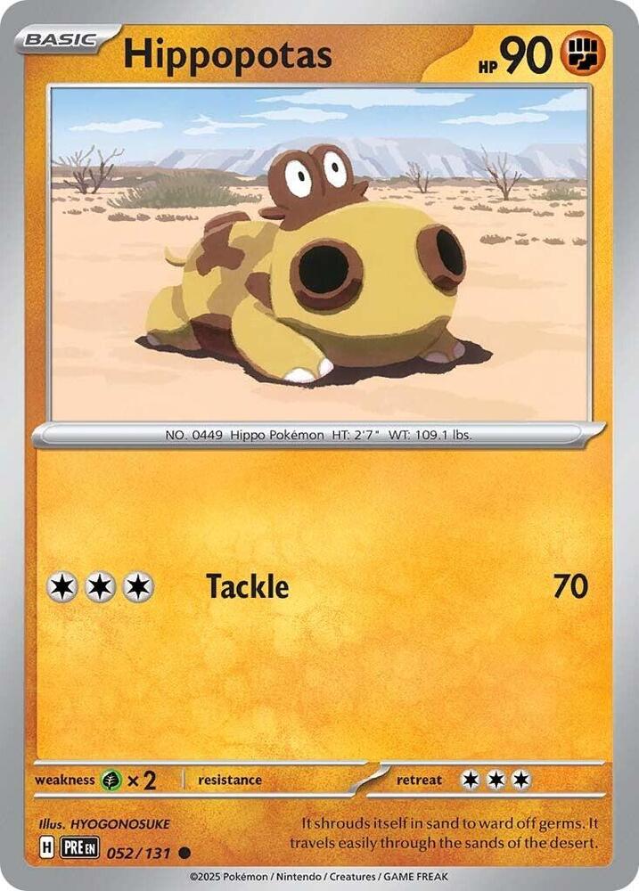 Hippopotas (052/131) [Scarlet & Violet: Prismatic Evolutions] Reverse Holofoil