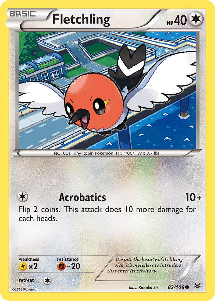 Fletchling (82/108) [XY: Roaring Skies] Reverse Holofoil