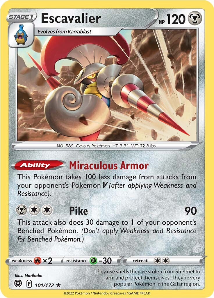 Escavalier (101/172) [Sword & Shield: Brilliant Stars] Reverse Holofoil