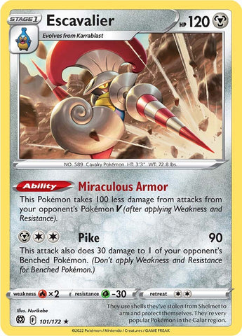 Escavalier (101/172) [Sword & Shield: Brilliant Stars] Reverse Holofoil