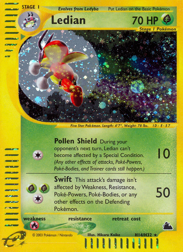 Ledian (H14/H32) [Skyridge] Reverse Holofoil