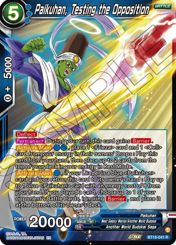 Paikuhan, Testing the Opposition (BT18-041) [Dawn of the Z-Legends] Parallel Foil