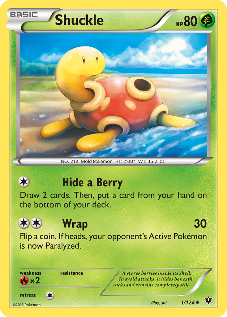 Shuckle (1/124) [XY: Fates Collide] Reverse Holofoil