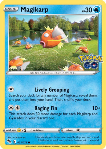 Magikarp (021/078) [Pokémon GO] Reverse Holofoil