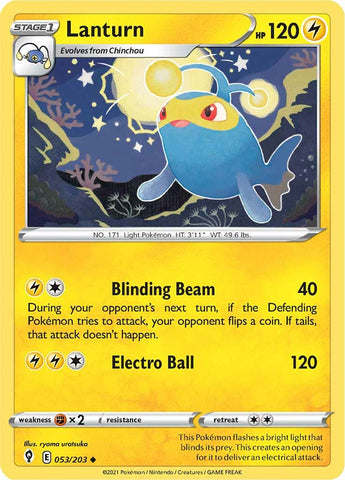 Lanturn (053/203) [Sword & Shield: Evolving Skies] Reverse Holofoil