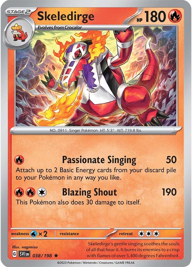 Skeledirge (038/198) [Scarlet & Violet: Base Set] Reverse Holofoil