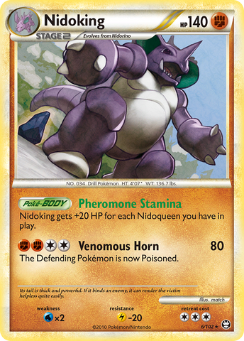 Nidoking (6/102) [HeartGold & SoulSilver: Triumphant] Reverse Holofoil