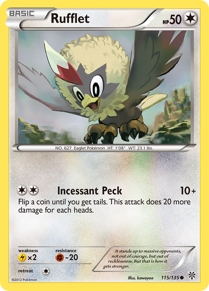 Rufflet (115/135) [Black & White: Plasma Storm] Reverse Holofoil