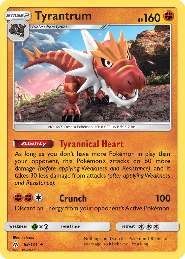 Tyrantrum (69/131) [Sun & Moon: Forbidden Light] Reverse Holofoil