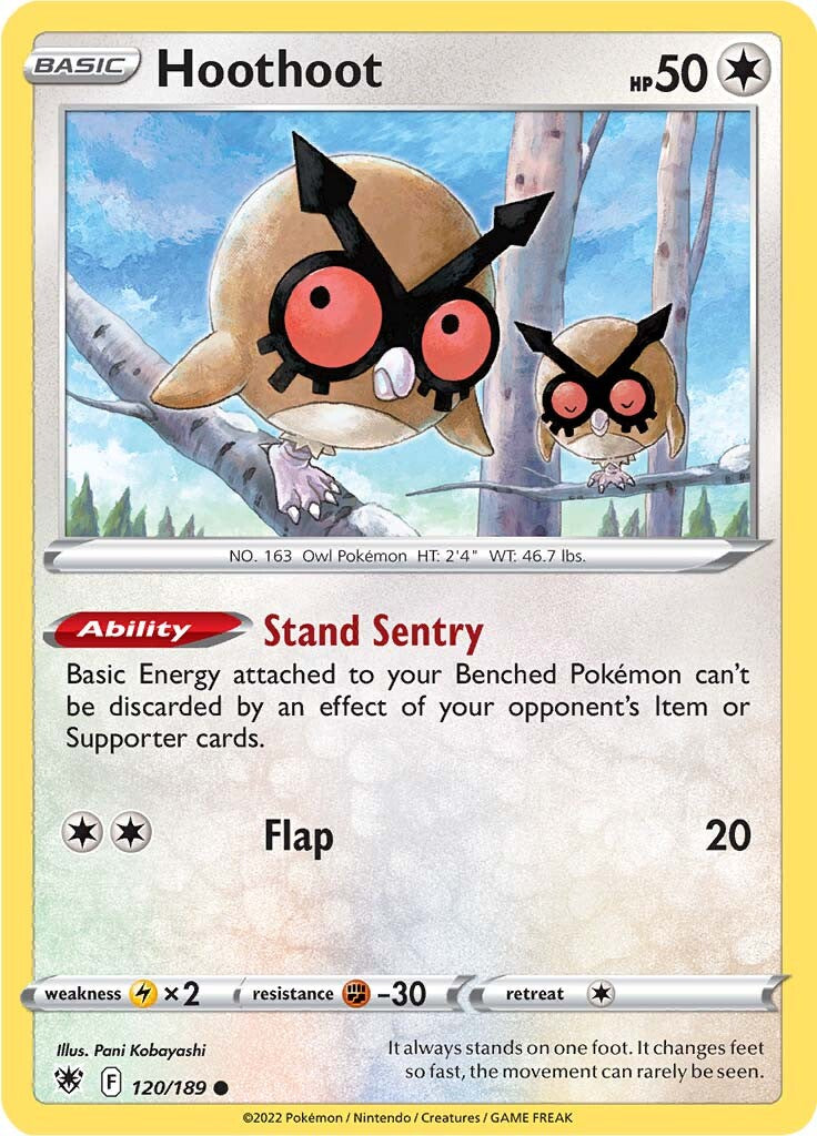 Hoothoot (120/189) [Sword & Shield: Astral Radiance] Reverse Holofoil