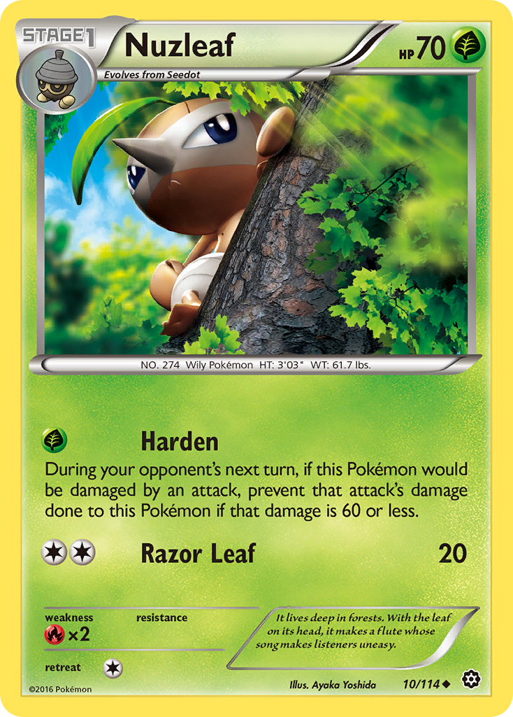 Nuzleaf (10/114) [XY: Steam Siege] Reverse Holofoil