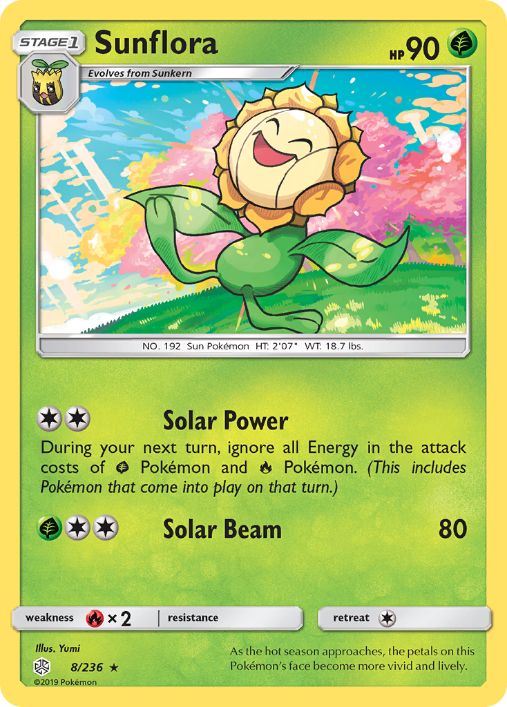 Sunflora (8/236) [Sun & Moon: Cosmic Eclipse] Reverse Holofoil
