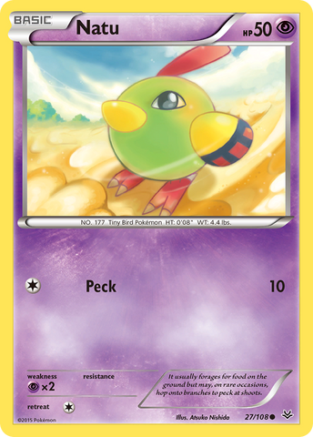 Natu (27/108) [XY: Roaring Skies] Reverse Holofoil