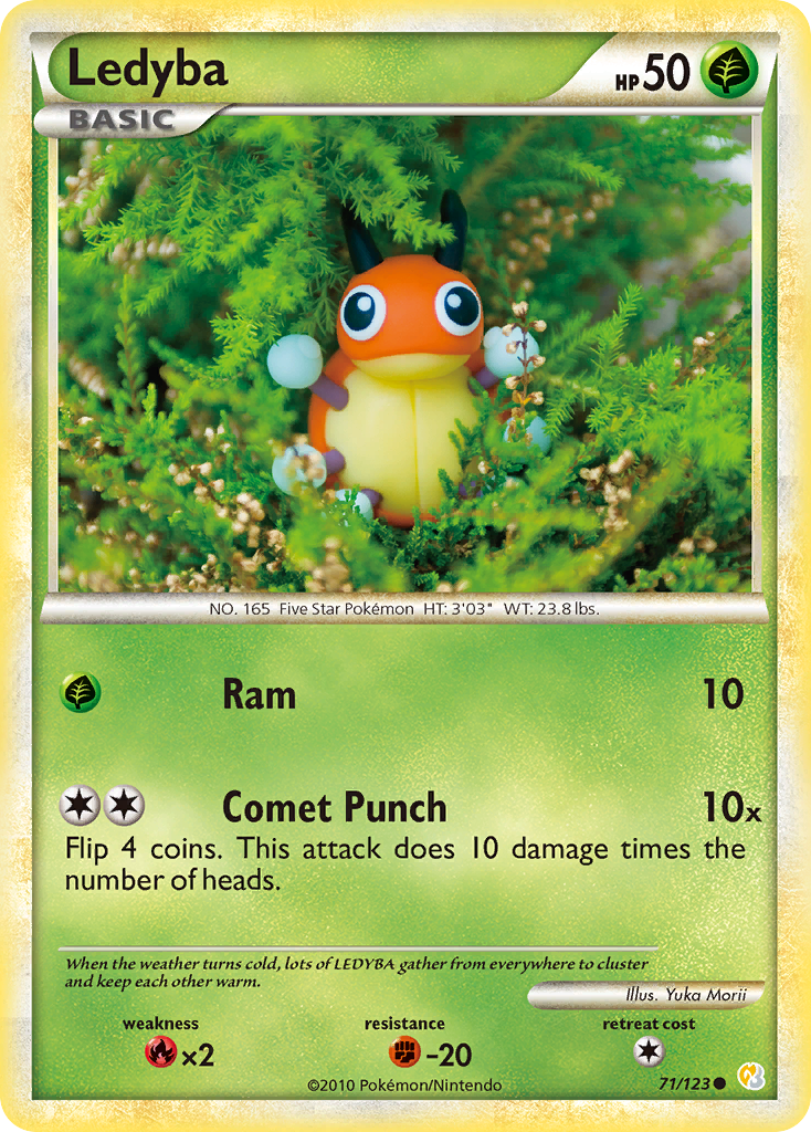 Ledyba (71/123) [HeartGold & SoulSilver: Base Set] Reverse Holofoil