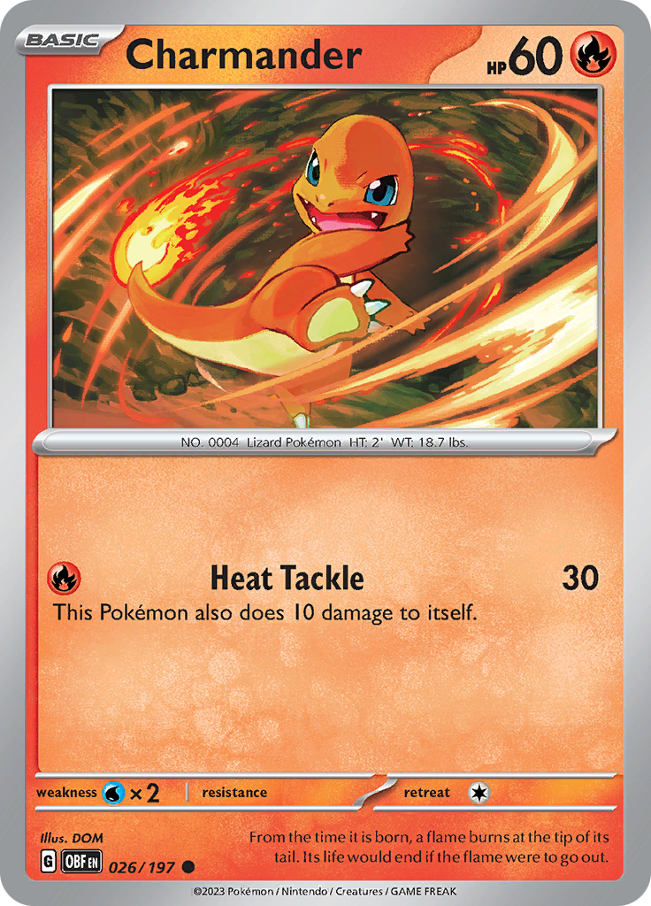 Charmander (026/197) [Scarlet & Violet: Obsidian Flames] Reverse Holofoil