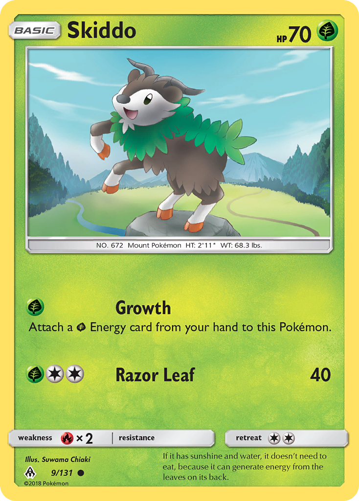 Skiddo (9/131) [Sun & Moon: Forbidden Light] Reverse Holofoil