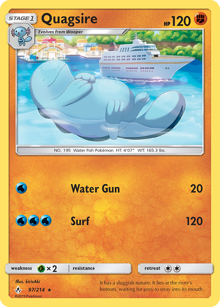 Quagsire (97/214) [Sun & Moon: Unbroken Bonds] Reverse Holofoil