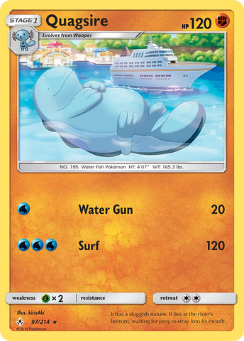Quagsire (97/214) [Sun & Moon: Unbroken Bonds] Reverse Holofoil