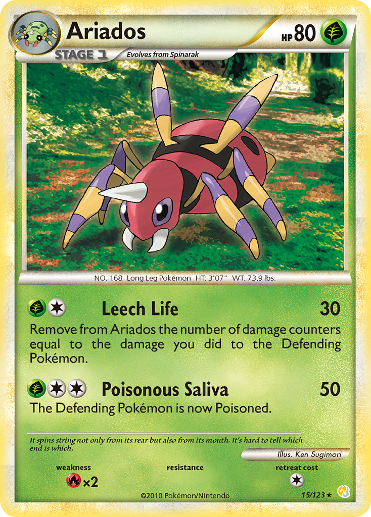 Ariados (15/123) [HeartGold & SoulSilver: Base Set] Reverse Holofoil