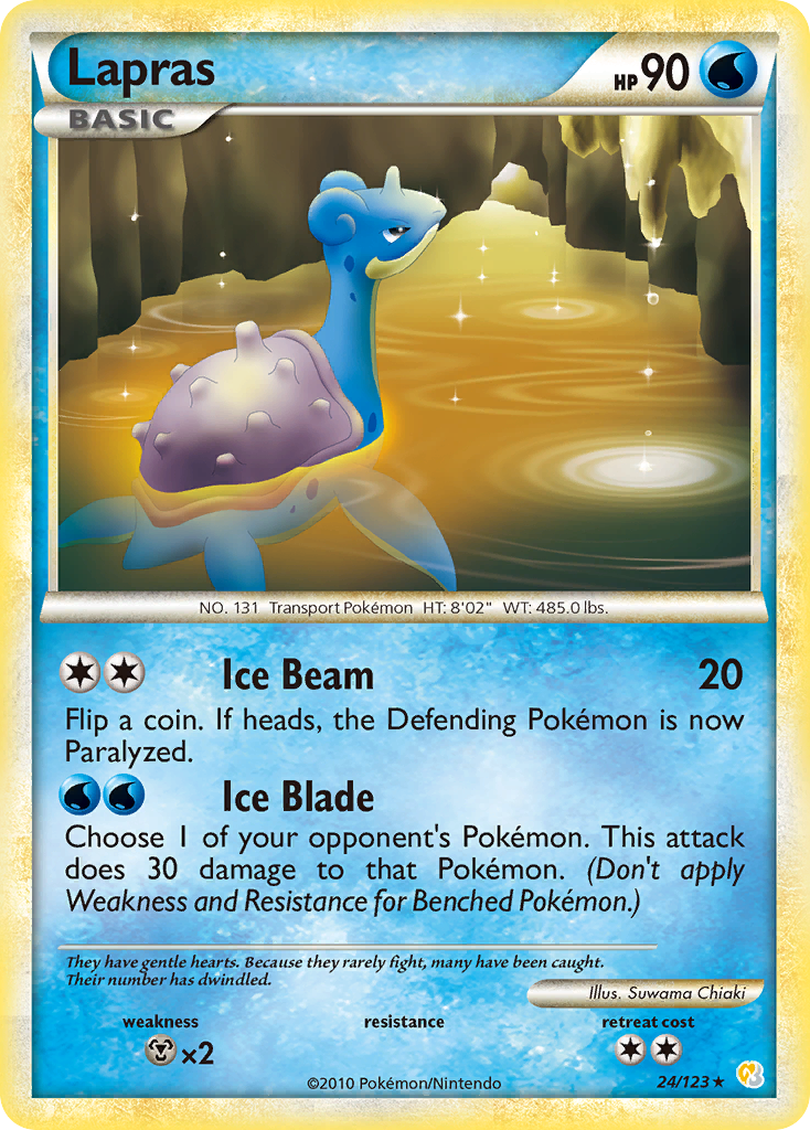 Lapras (24/123) [HeartGold & SoulSilver: Base Set] Reverse Holofoil