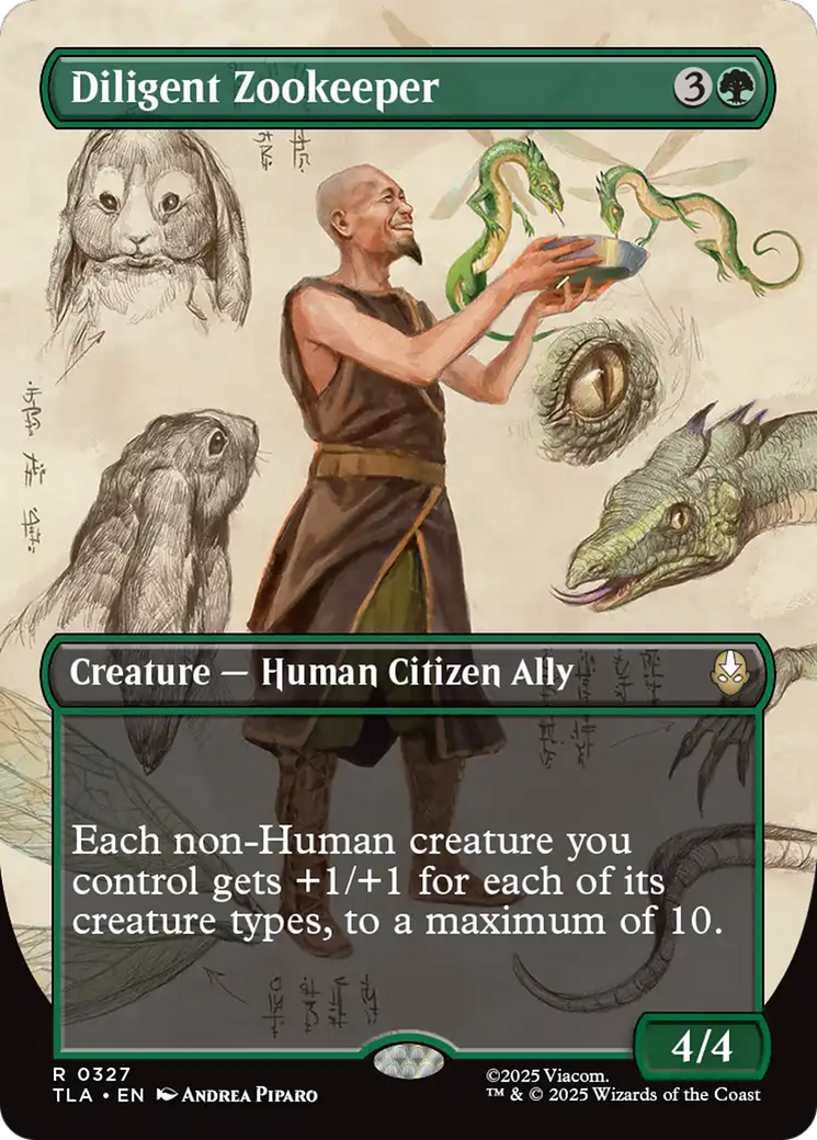 Diligent Zookeeper (Borderless) [Avatar: The Last Airbender] Foil