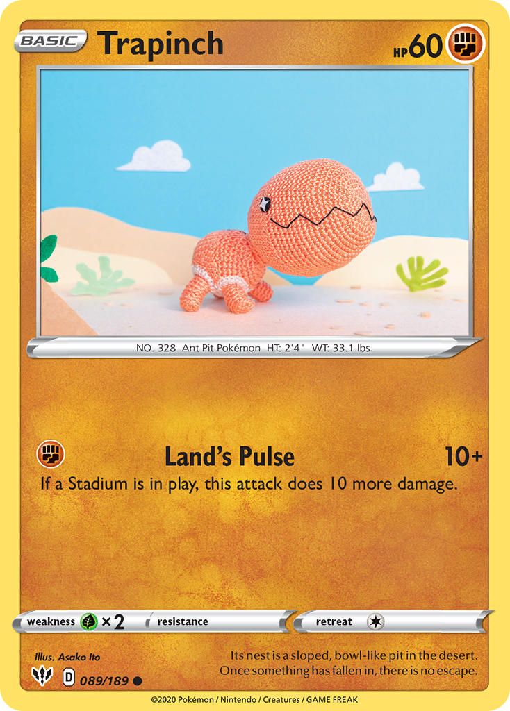 Trapinch (089/189) [Sword & Shield: Darkness Ablaze] Reverse Holofoil