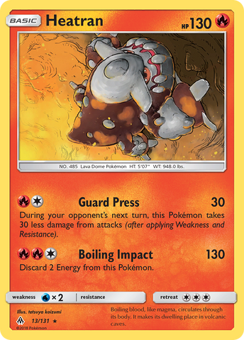 Heatran (13/131) [Sun & Moon: Forbidden Light] Reverse Holofoil