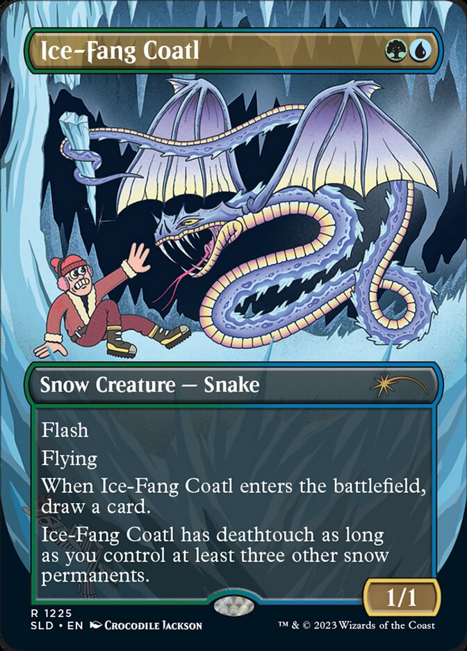 Ice-Fang Coatl (Borderless) [Secret Lair Drop Series] Foil