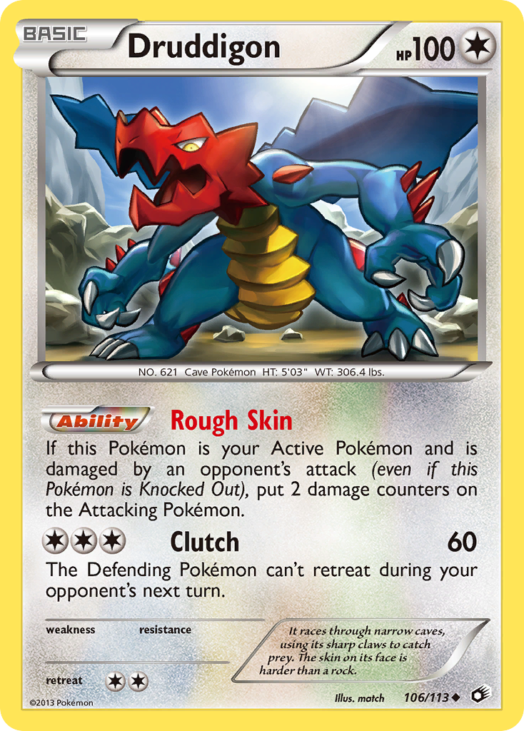 Druddigon (106/113) [Black & White: Legendary Treasures] Reverse Holofoil