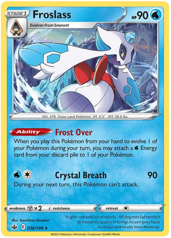 Froslass (036/198) [Sword & Shield: Chilling Reign] Reverse Holofoil