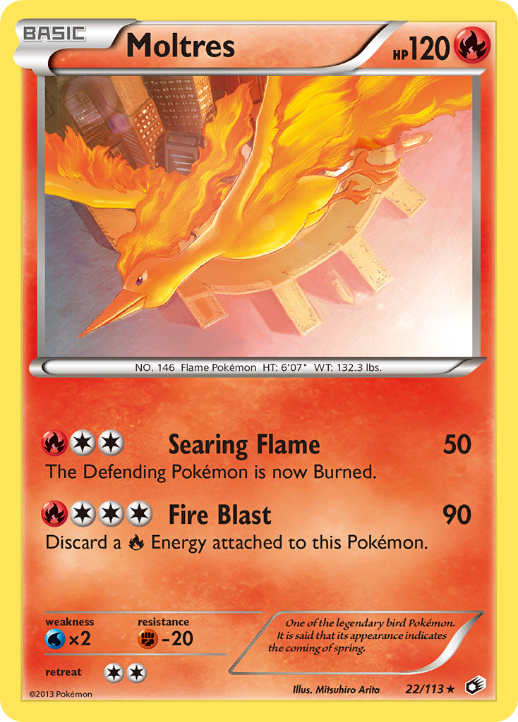 Moltres (22/113) [Black & White: Legendary Treasures] Reverse Holofoil