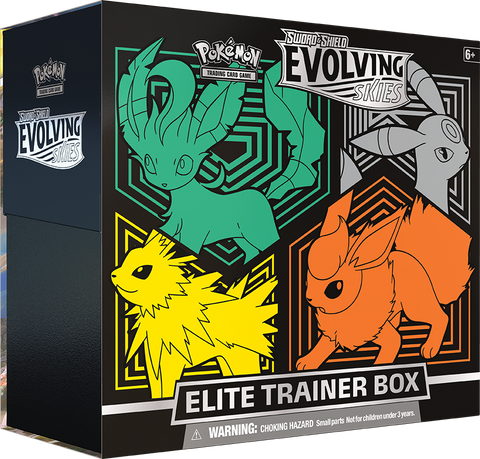 Sword & Shield: Evolving Skies - Elite Trainer Box (Flareon/Jolteon/Umbreon/Leafeon) TEAR IN SEAL