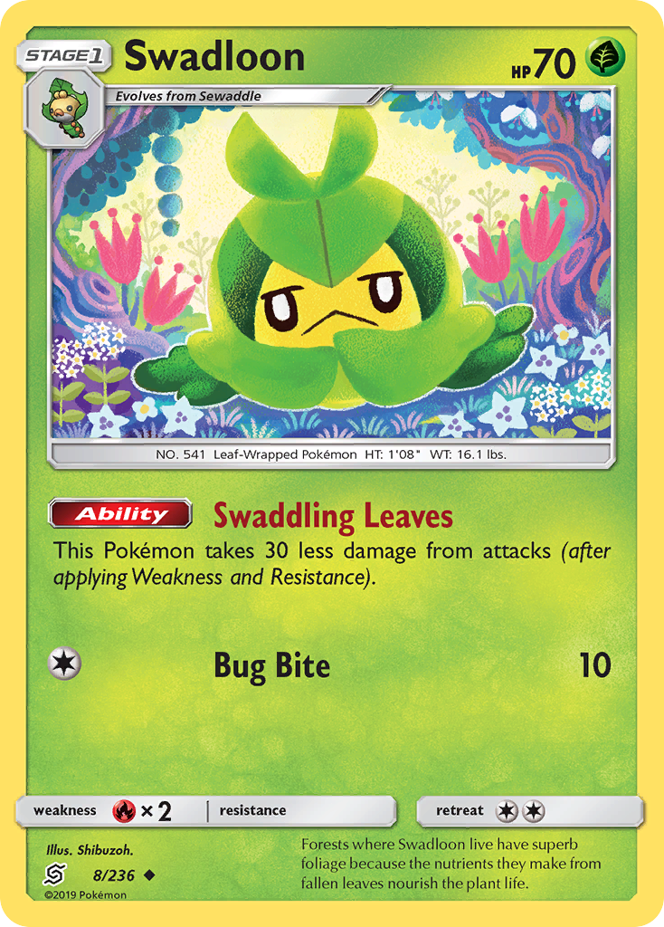 Swadloon (8/236) [Sun & Moon: Unified Minds] Reverse Holofoil