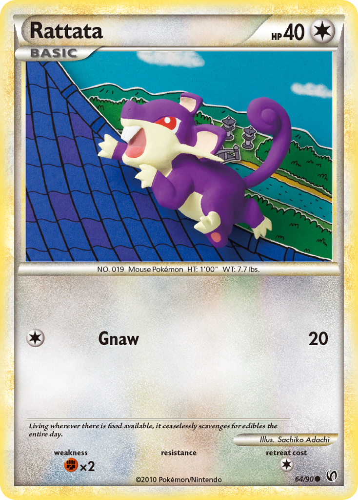 Rattata (64/90) [HeartGold & SoulSilver: Undaunted] Reverse Holofoil