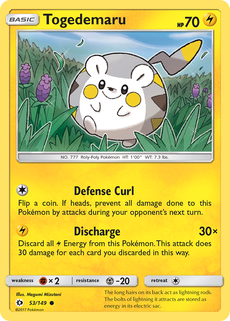 Togedemaru (53/149) [Sun & Moon: Base Set] Reverse Holofoil