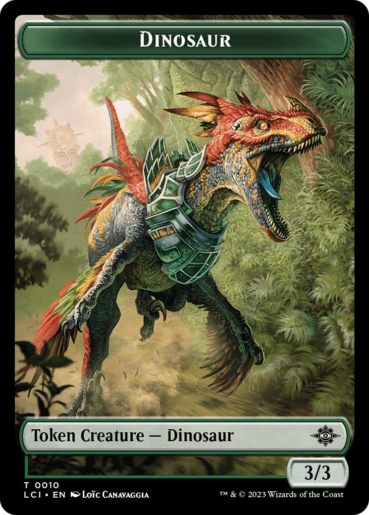 Dinosaur Egg // Dinosaur (0010) Double-Sided Token [The Lost Caverns of Ixalan Tokens] Foil
