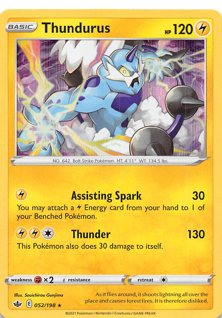 Thundurus (052/198) [Sword & Shield: Chilling Reign] Reverse Holofoil