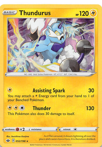 Thundurus (052/198) [Sword & Shield: Chilling Reign] Reverse Holofoil