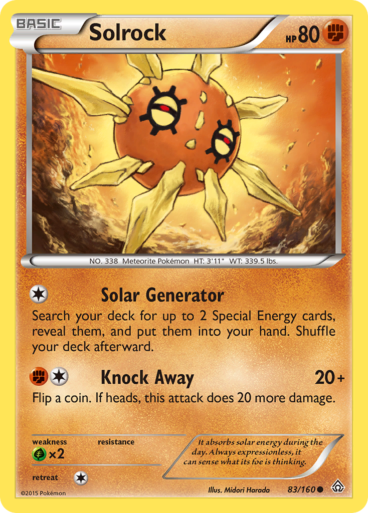 Solrock (83/160) [XY: Primal Clash] Reverse Holofoil