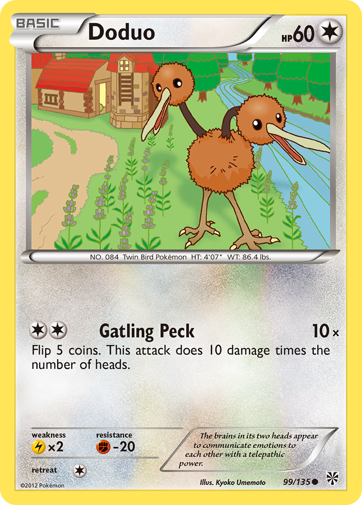 Doduo (99/135) [Black & White: Plasma Storm] Reverse Holofoil